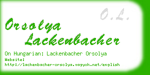 orsolya lackenbacher business card